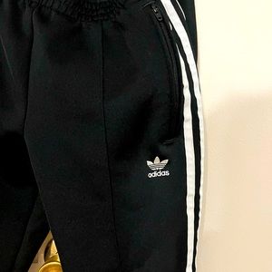 Black adidas track pants